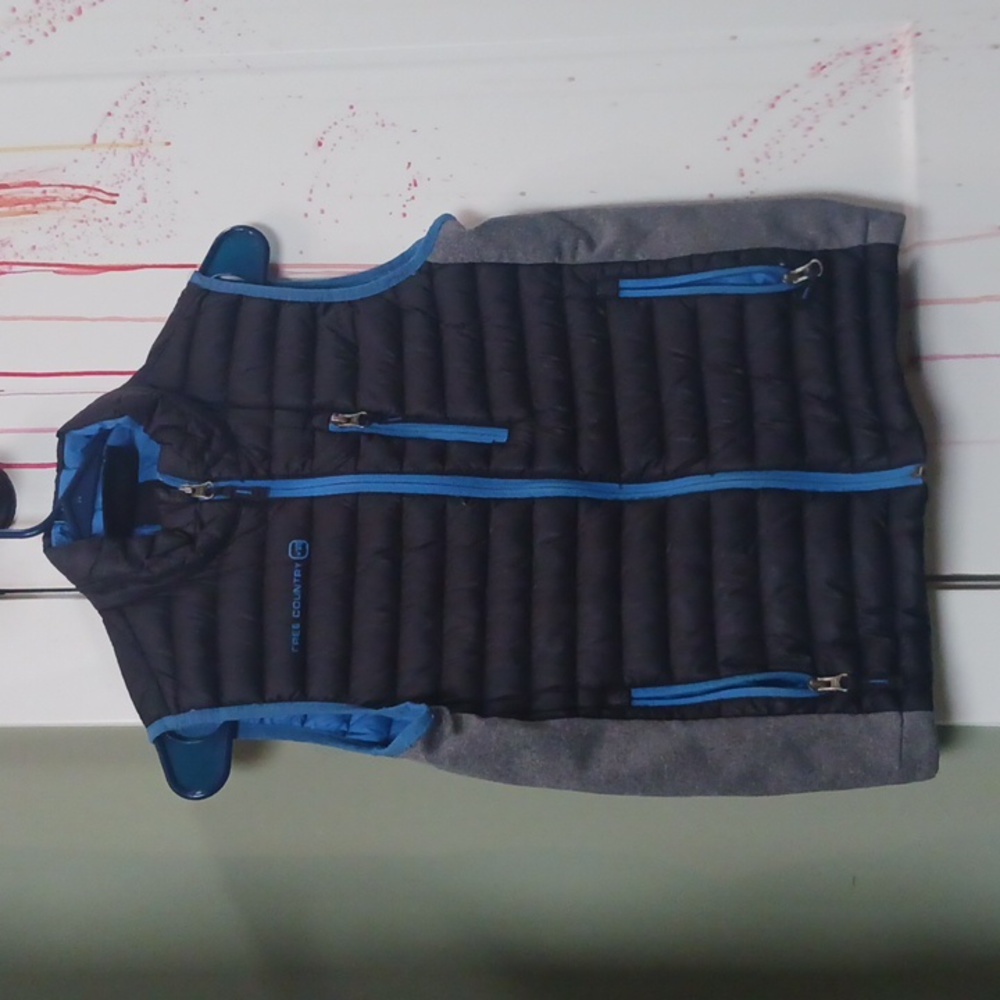 Free country blue vest